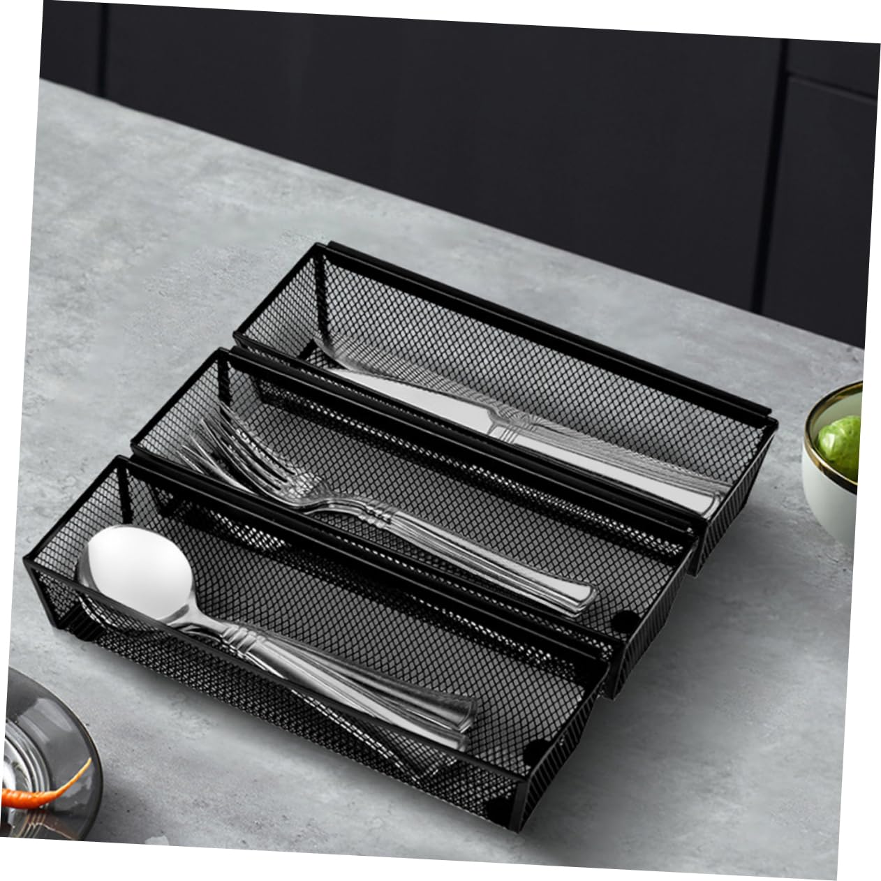 IMIKEYA 6piezas Organizador De Utensilios Pequeños Cesta De Metal para Cubiertos Ahorra