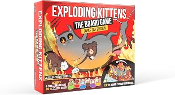 Exploding Kittens The Board Game Superfan, 2-6 Players, Age 7+