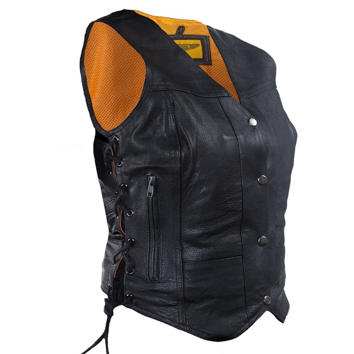 Women's 7 Pocket Naked Leather Vest