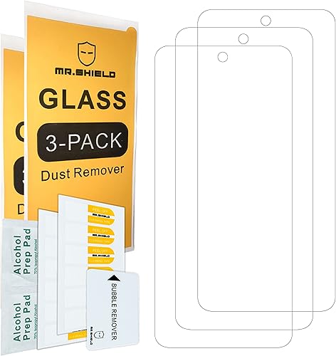 Miniatura 2 de Mr.Shield [Paquete de 3] Protector de pantalla diseñado para Motorola Moto G53 5G [vidrio templado] [Vidrio japonés con dureza 9H]