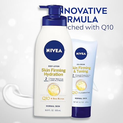 Miniatura 8 de NIVEA Paquete variado de loción corporal reafirmante para la piel con loción corporal hidratante de 16.9 onzas líquidas y crema de gel reafirmante