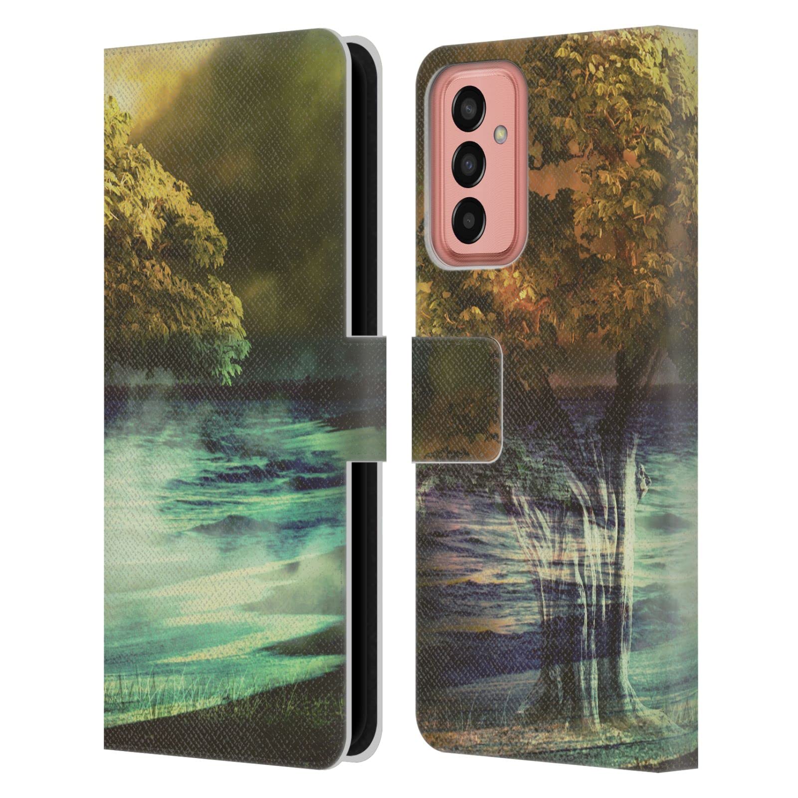 Head Case Designs Officially Licensed Haroulita Dream Tree Nature Leather Book Wallet Case Cover Compatible with Samsung Galaxy M13 (2022)