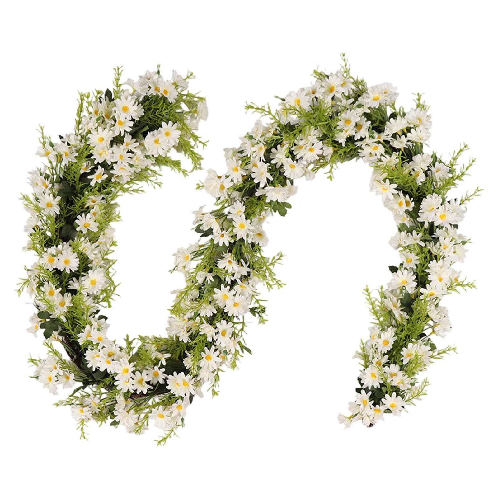 Hsioluted Artificial Flower Vine Hanging Ornament for Mantels Wall Tabletop Shelf Display Holiday Party Tabletop Centerpieces Decoration