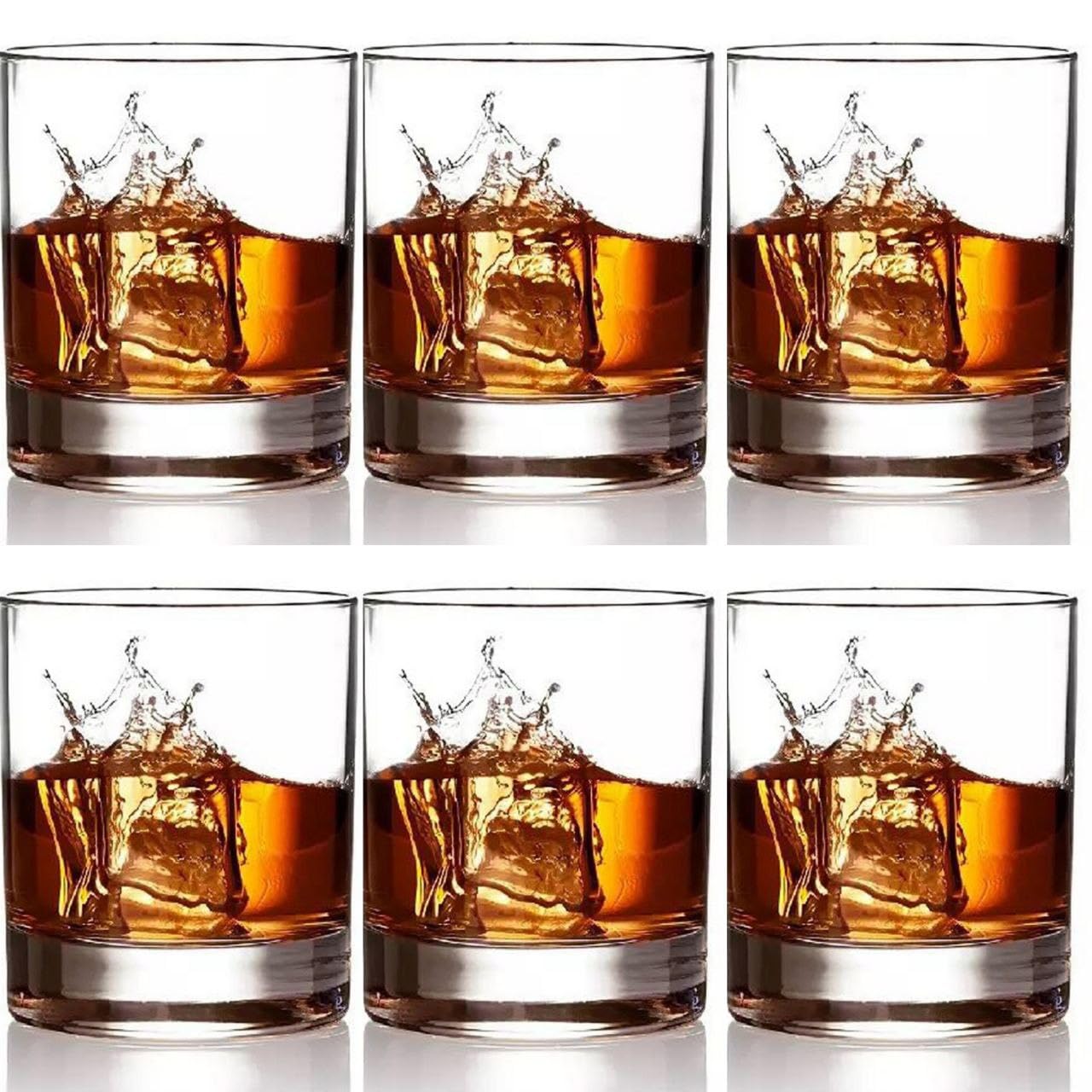 Heavy Whiskey Glasses - Set of 6 for Bourbon & Scotch -17