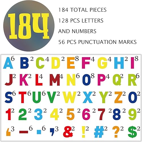 Vista 16 de Seajan 184 letras de vinilo grandes de 6 pulgadas, letras grandes del alfabeto, números y símbolos, autoadhesivas, extraíbles para aula, ventana