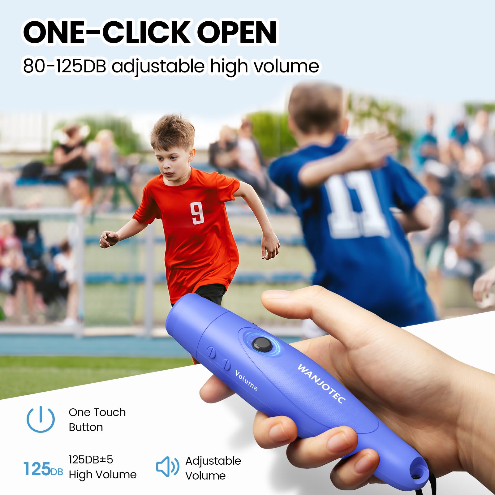 Sifflet électronique Entraîneur - 3 Modes, Lanière, Piles AA, Pour Sports (foot, Basket, Volley) Et Gestion De Groupe - 9
