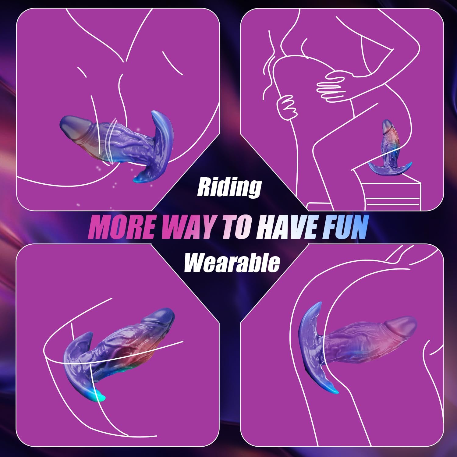 Silicone Buttplug Huge Thick Dildo, 7 inch Knot Dildo Prostate Toy, Anal Stretcher for Anal Stretching, Adult Toys Gay Sex Toys for Men Women Couples
