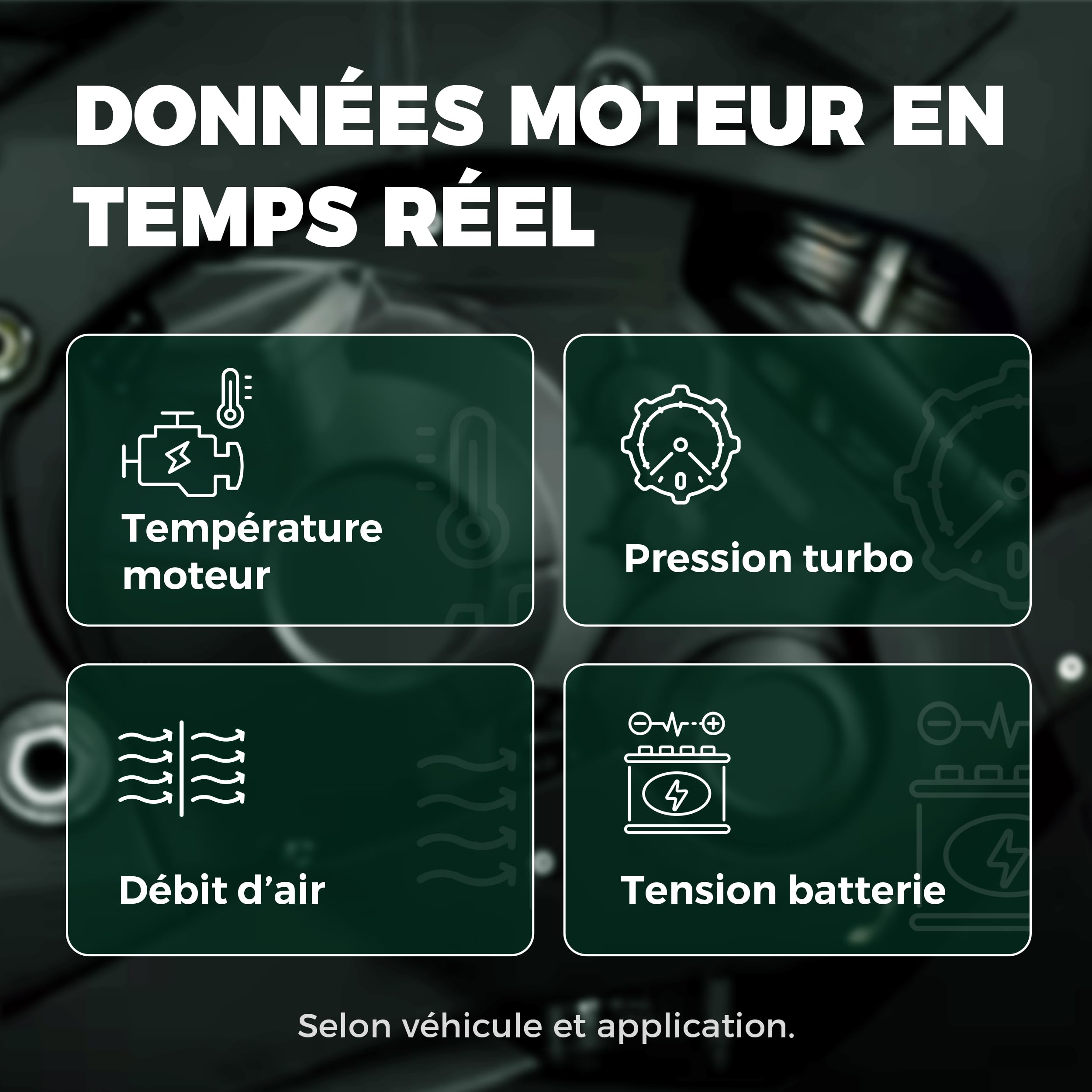 Lecteur OBD2 Bluetooth OBDPhone® - Valise Diagnostic Voiture Multimarque - Lecture & Effacement Codes Défaut Moteur - Données du Moteur en Direct - iOS & Android - Support Français 24/7 + Offre IA