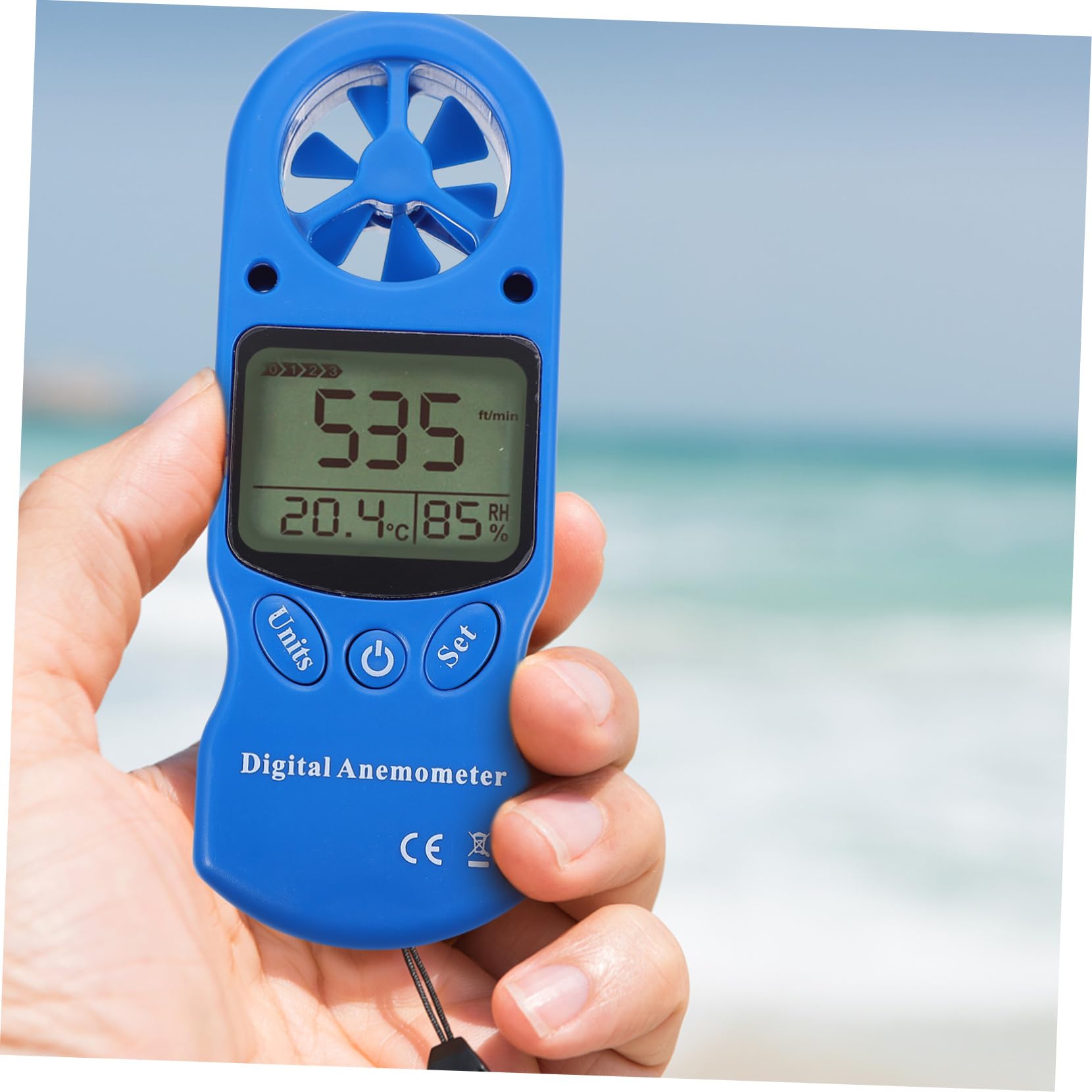 VILLCASE 1pezzi Igrometro Digitale Mini Portatile Misuratore Di Velocità Del Flusso d Aria Igrotermografo Senza Batteria Per Monitoraggio Ambientale e Sistemi Di Condizionamento