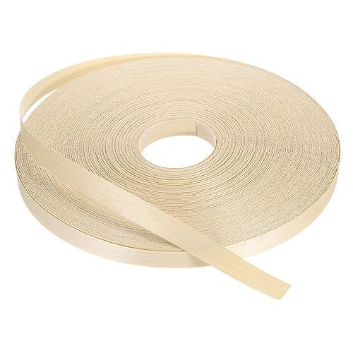 PATIKIL Bandas de borde de abedul, cinta de chapa de madera de 34 pulgadas x 250 pies, bandas de borde de madera contrachapada flexible prepegadas
