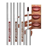 Vista 1 de 3 delineadores de labios, lápiz labial líquido mate, brillo de labios nude, impermeable, tinte de labios, taza antiadherente, lápiz labial
