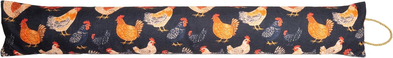 Carstens, Inc. Door Draft Stopper for Under Door/Window, 38" x 4" Inch, Chickens