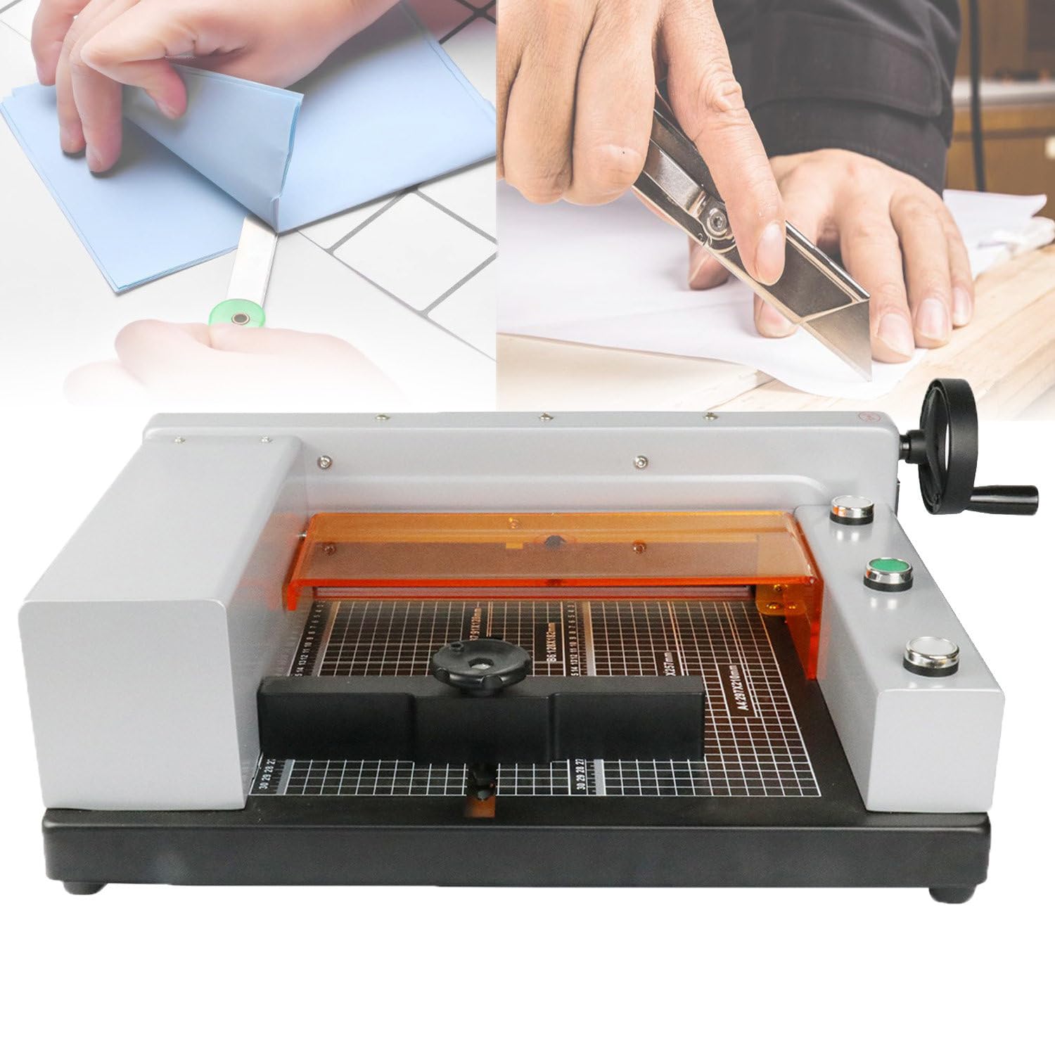 Taglierina per carta ad alta resistenza, taglierina per carta completamente automatica per ufficio, taglierina elettrica per carta, può tagliare 400 fogli alla volta, per tagliare carta, pelle, PVC