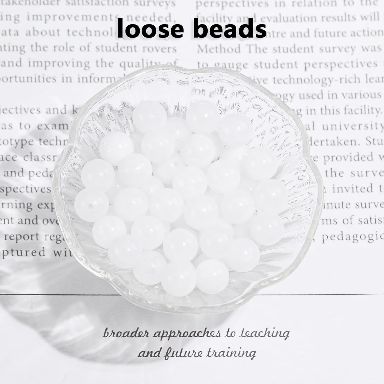 10mm Natural Gemstone Round Loose Beads for Jewelry Making White Jade Crystal Stone Beads for Bracelets Necklace Earrings Making Supplies (35-38pcs/Strand) - Image 3