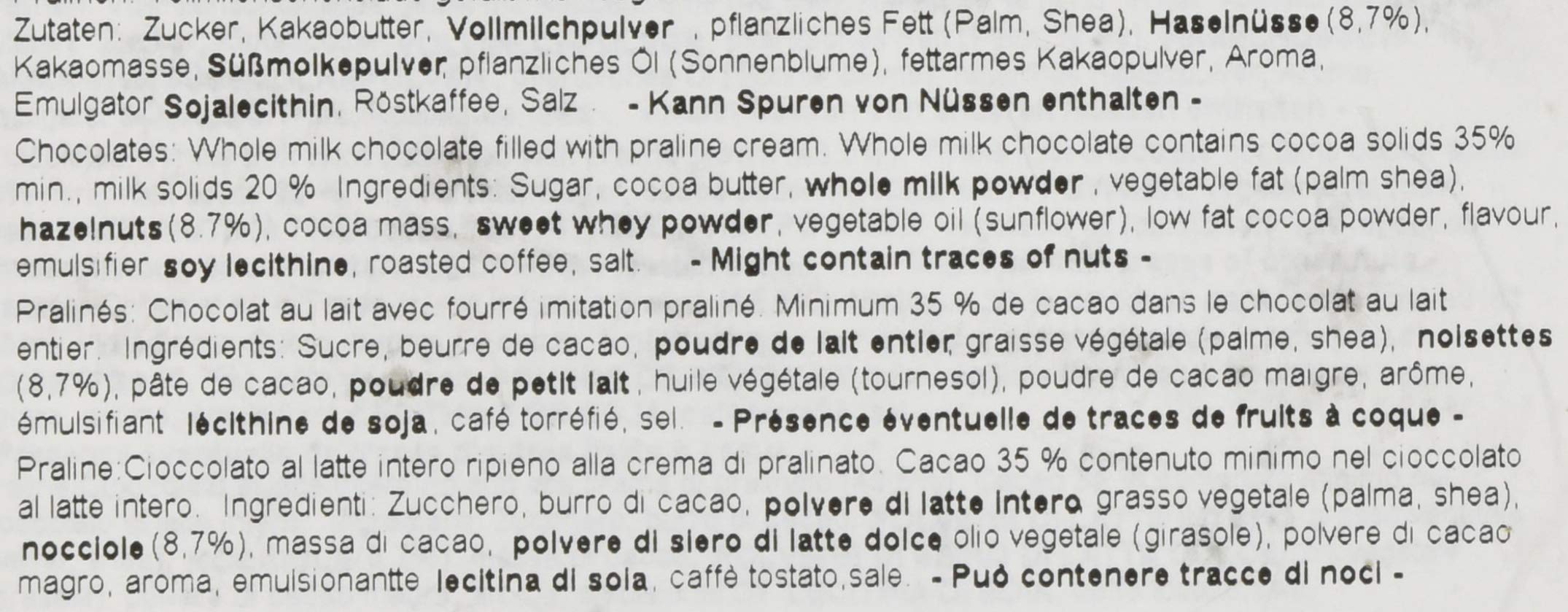 Günthart 150 Stück Rote Schokoladen Herzen mit Nougatfüllung | Nougatcreme Ilexblätter | Give Away | Weihnachten Ilex (1,1 kg) (Packung mit 2)