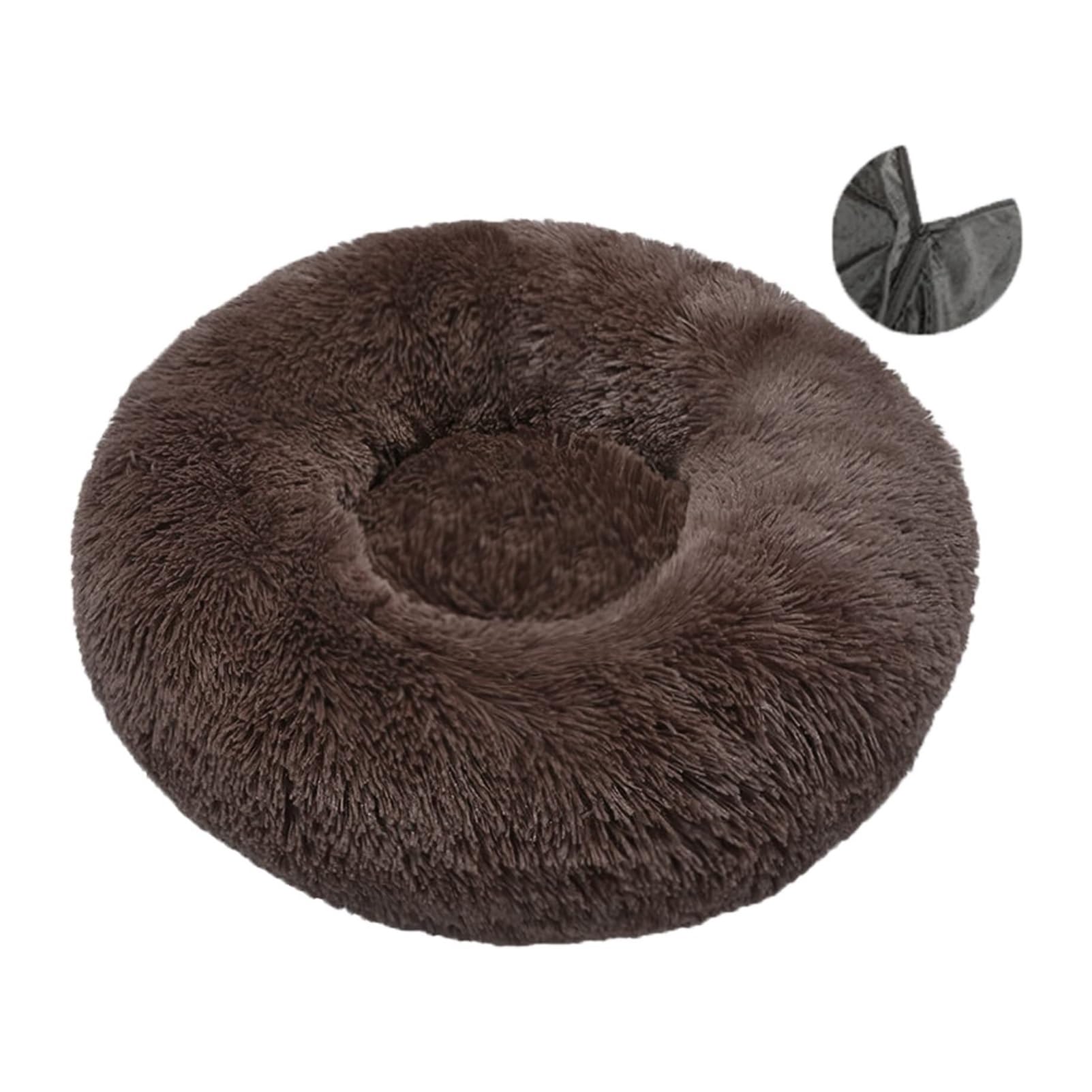 Lit pour chien et chat format panier rond lavable antidérapant de taille 40 à 90cm