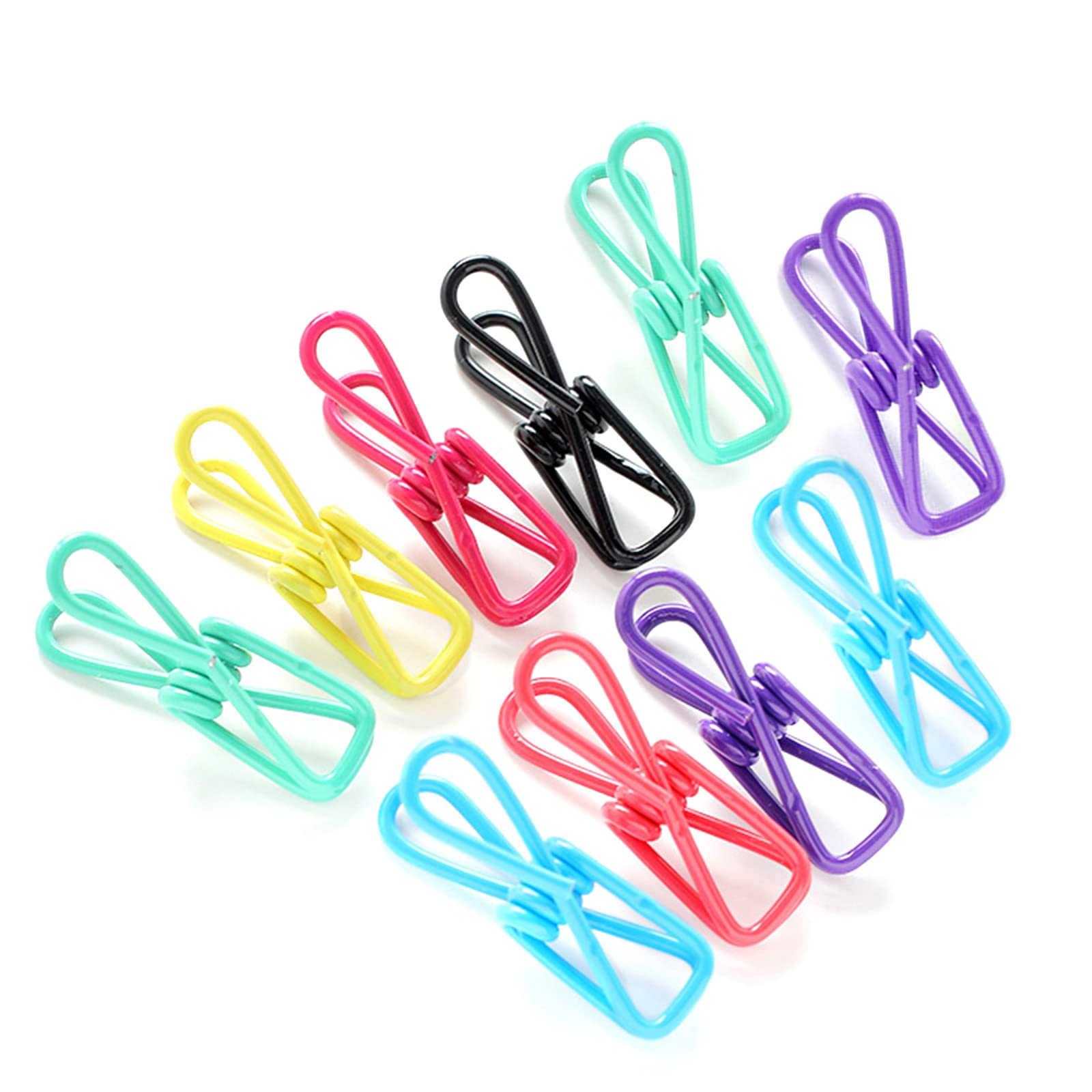 Maxtonser Clothes Pins for Laundry 10-Pack Metal Clips Multipurpose Clothespins Utility Clips Drying Pegs Clamps for Clothesline
