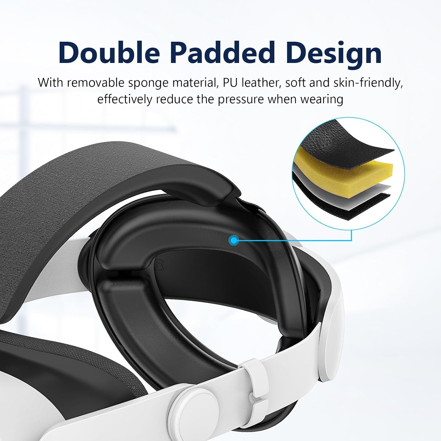 Elite Headwear Upgraded Replacement Headband for Quest 3S, Comfortable, Head Strap Accessory