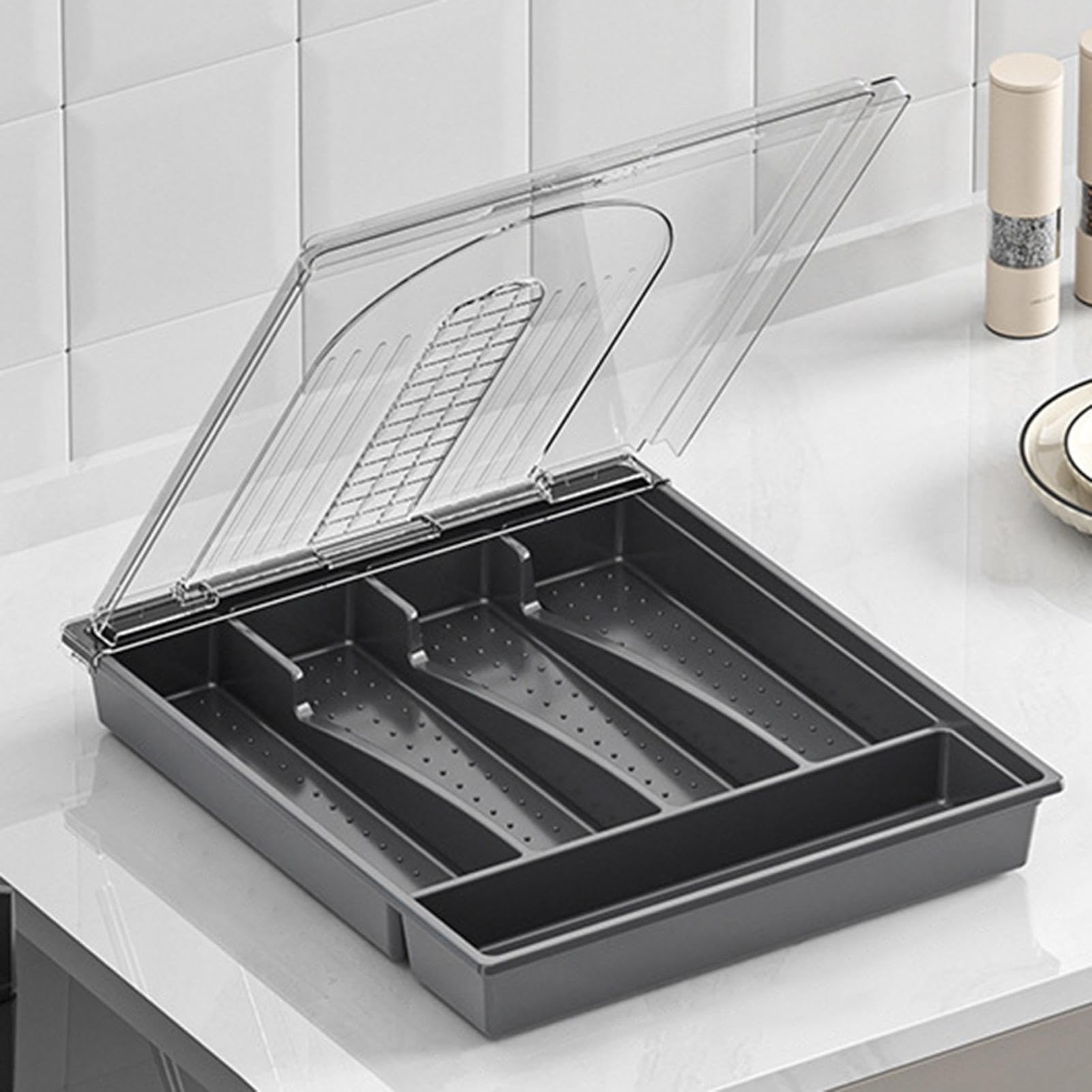 Amazon｜シルバーウェア収納ボックス - キッチン用カトラリートレイ