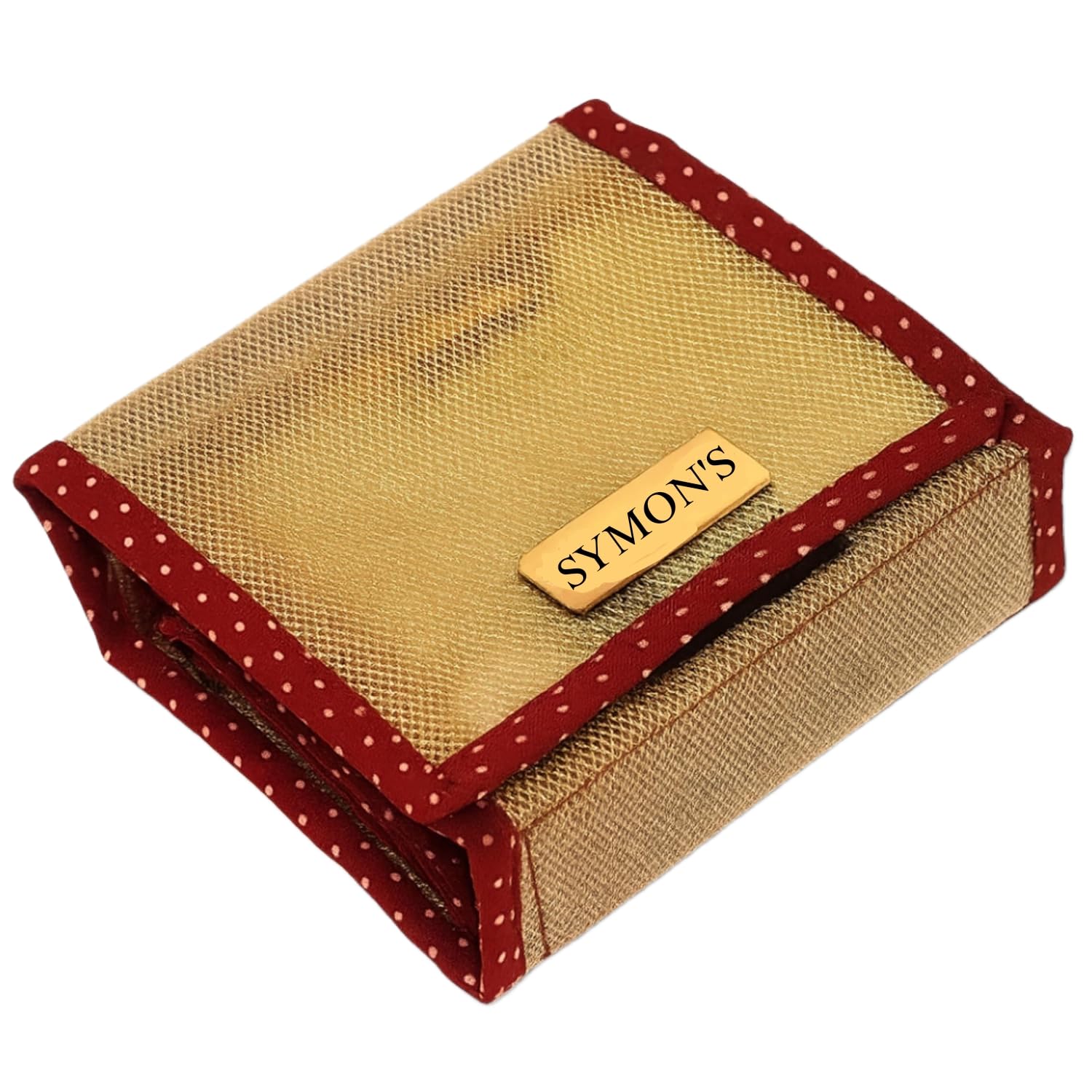 SYMON'S Foldable Bindi Organizer Pouch for Women | 16 Transparent Pockets for Jewellery, Earrings & Hair Pins | Compact Travel Cosmetic Storage Bag | Maroon (1, Maroon, One Size)-image-24