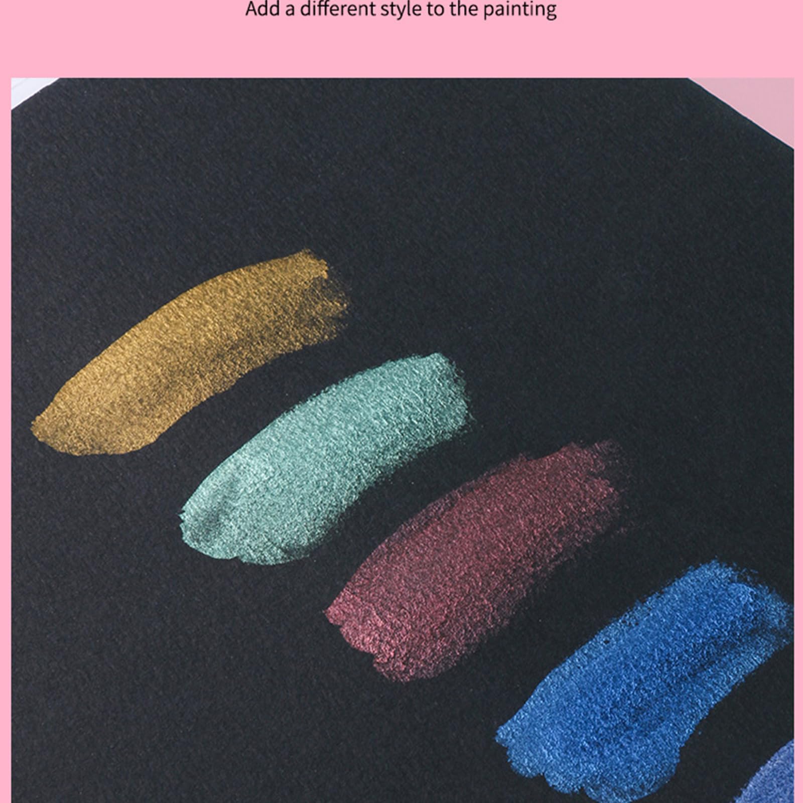50/72/90/100 Couleurs Paillettes Peinture Aquarelle Étincelante Peinture Aquarelle Solide Ensemble Peinture Pigmentaire Nacré Pour Artisanat