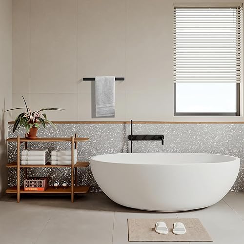 Miniatura 4 de Fapully Juego de accesorios de baño de 8 piezas de acero inoxidable mate negro montado en la pared