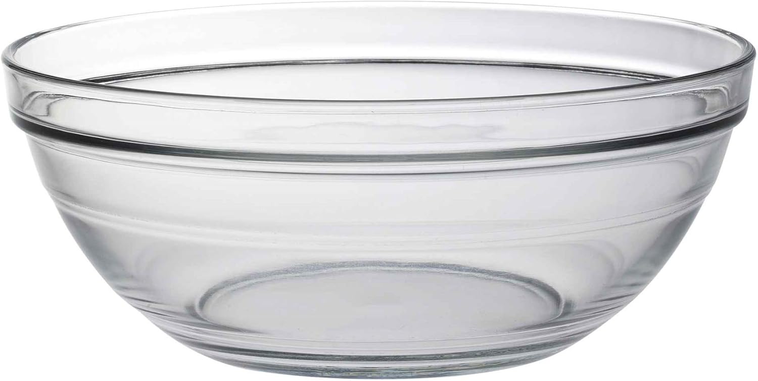 Duralex Gigogne Glass Stackable Mixing Bowls/Prep Bowls Set of 6, Green. 1½ qt. / 8⅛" image 2