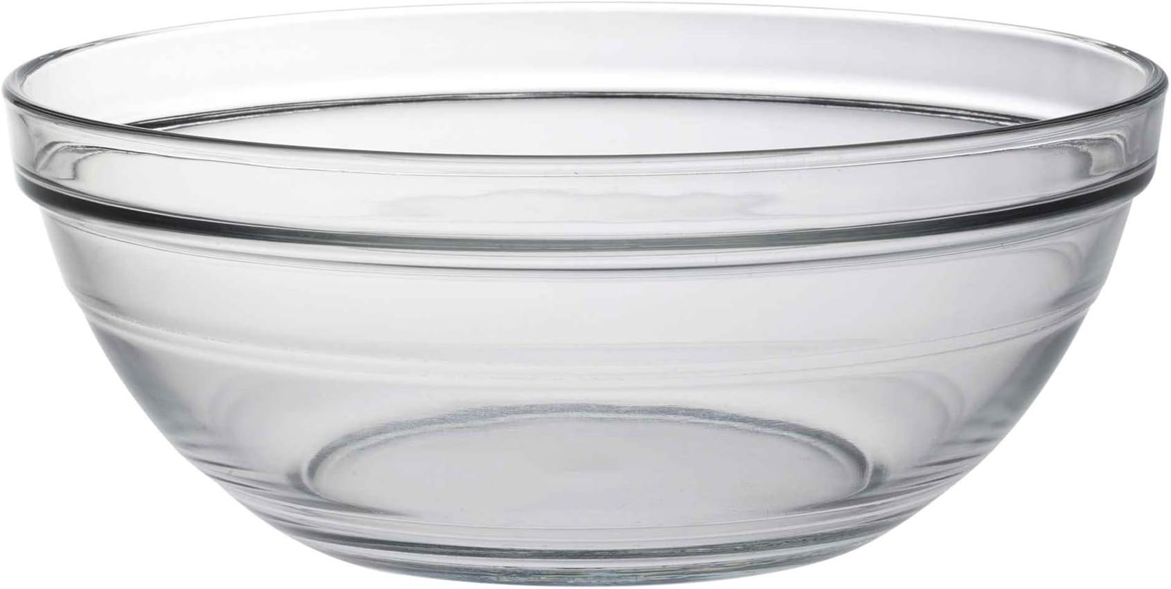 Duralex Made In France - Lys Stackable Clear Glass Bowl, 1-1/2 Quarts 8 Inches