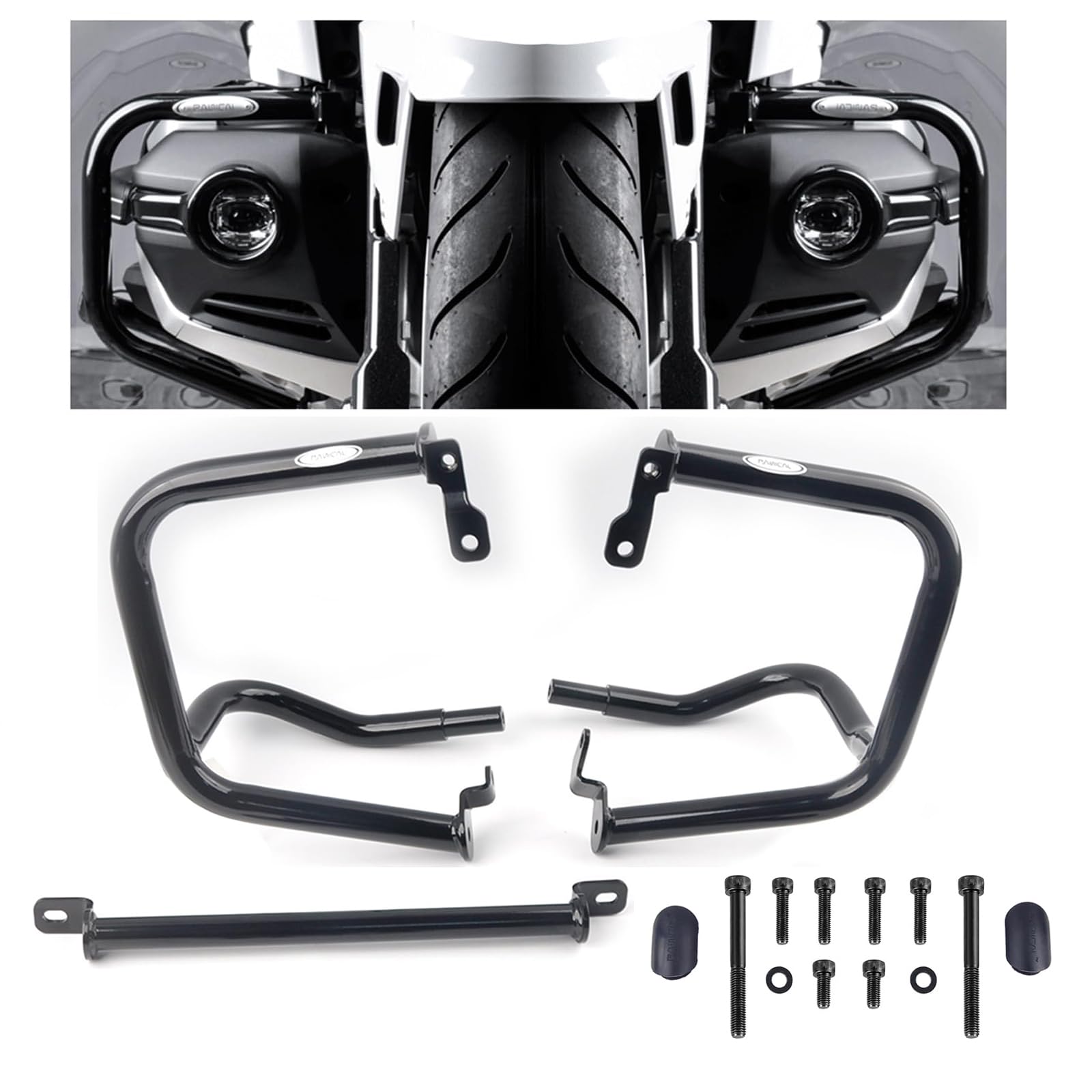 Panical Motorcycle for Honda GoldWing GL1800 F6B 2018-2026 GL1800B Dct Bumper Tour Highway Engine Stainless Steel Frame Left Right Protective Bar (Black)