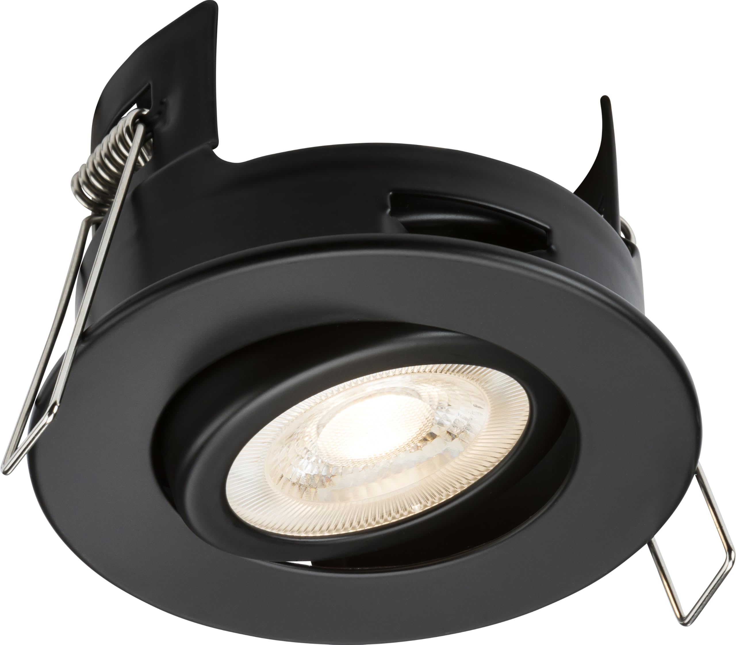 Knightsbridge FireNova IP20 Tilt GU10 Fire-Rated Open-Back Downlight - Matt Black