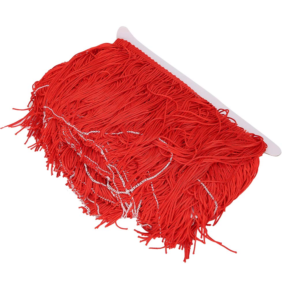 Cozylkx 10 Yards Latin Fringe Gland Garniture 5.9 "Large Satin Gland Dentelle Garniture Pour Robe De Danse Latine Faire Abat-Jour Rideau