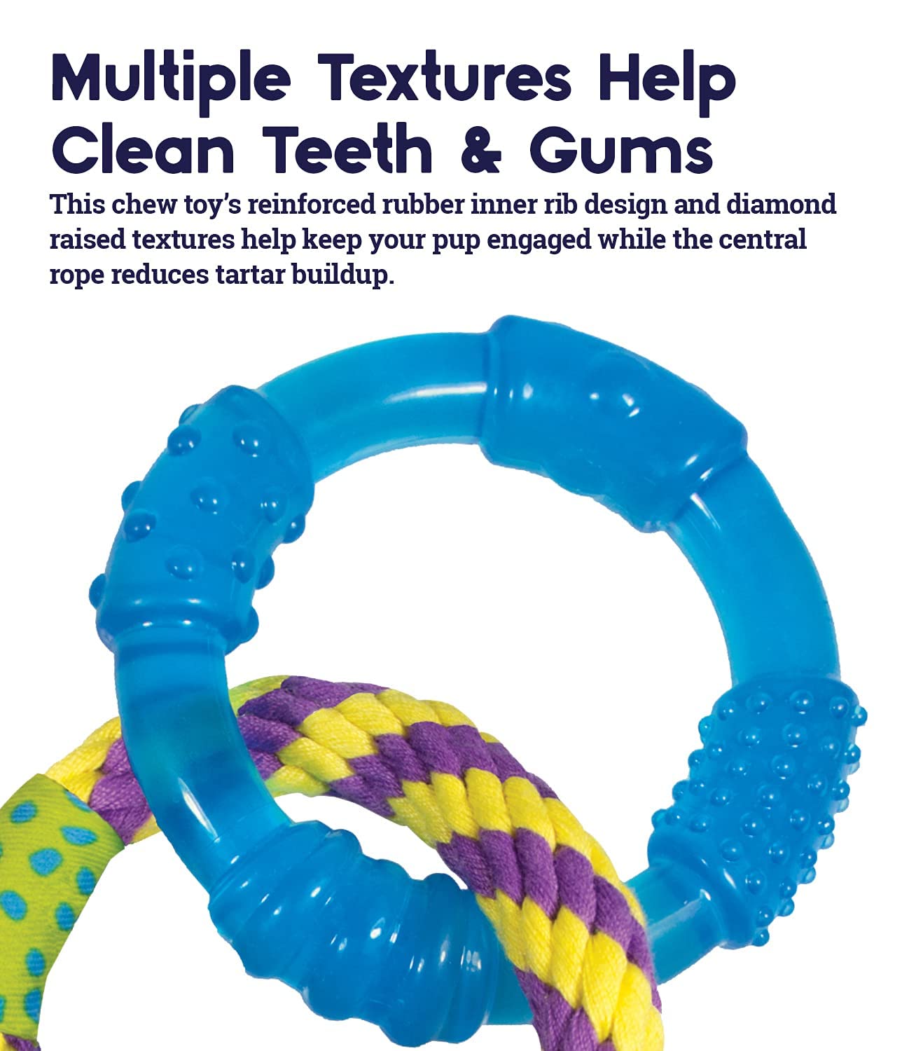 Outward Hound ORKA Triple Dental Links 23cm Dog Chew Toy 2