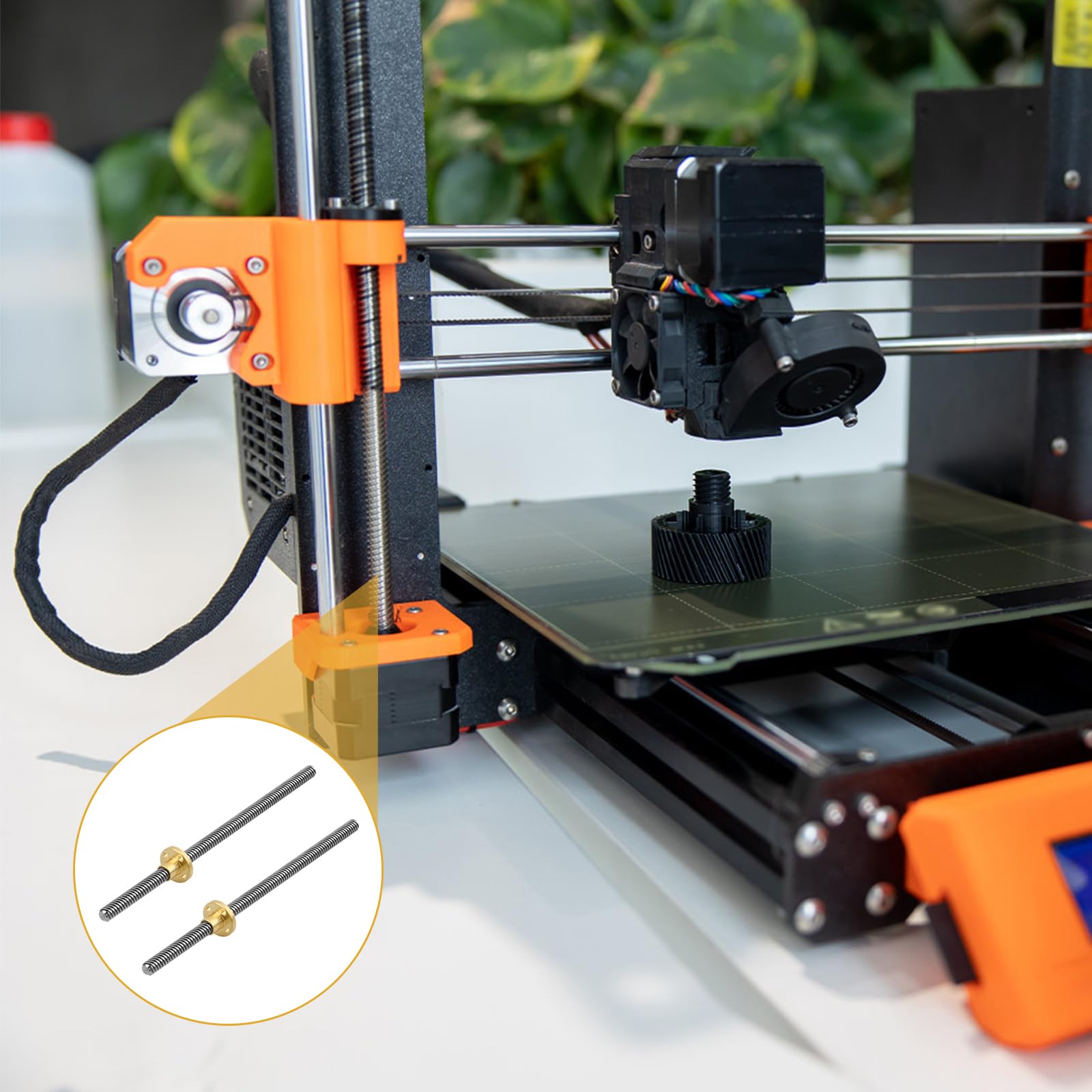 Sourcing Map 2 Tr8x2 Anti-Rückschlag-Muttern (POM) – Für 3D-Drucker & CNC, Mit Feder, 3,5 Mm Befestigungslöcher!