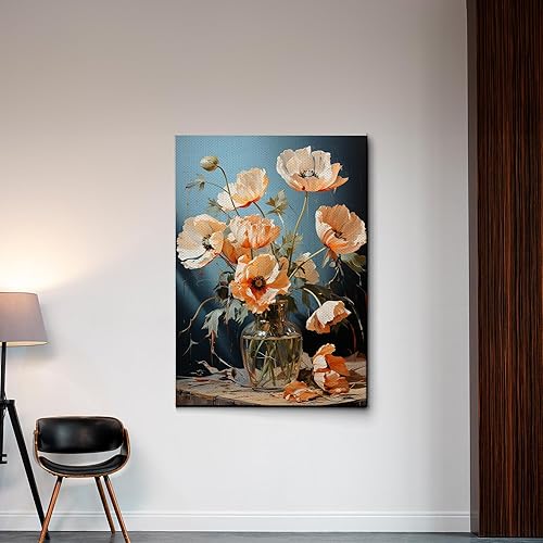 Miniatura 3 de Delicate Botanical Print, Iceland Poppies in Vase, Floral Oil Painting Print for Nature Wall Art, Wall Art, Art Print