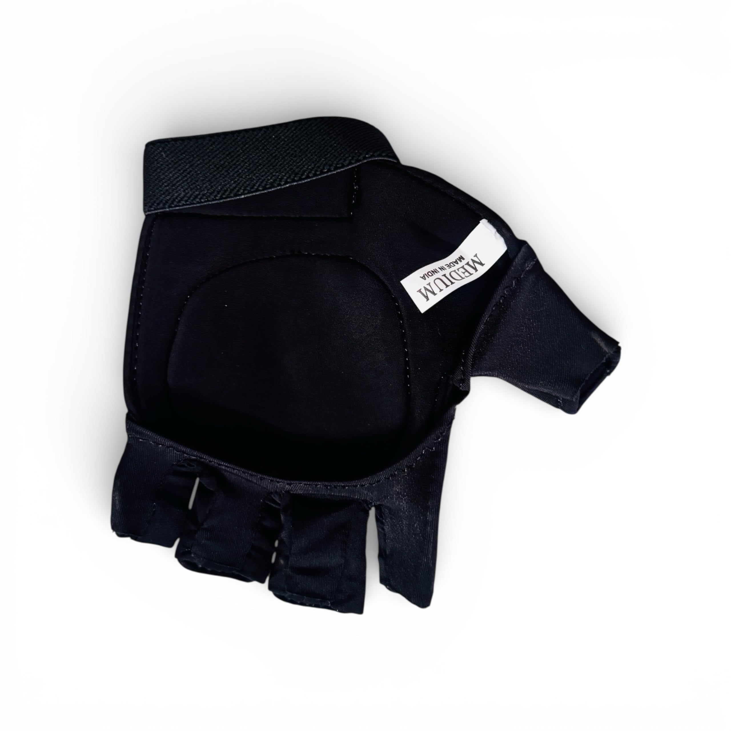 A L F A Lycra Cut Finger Hockey Player Hand Protector (Left Handed,Black) (Medium) 1
