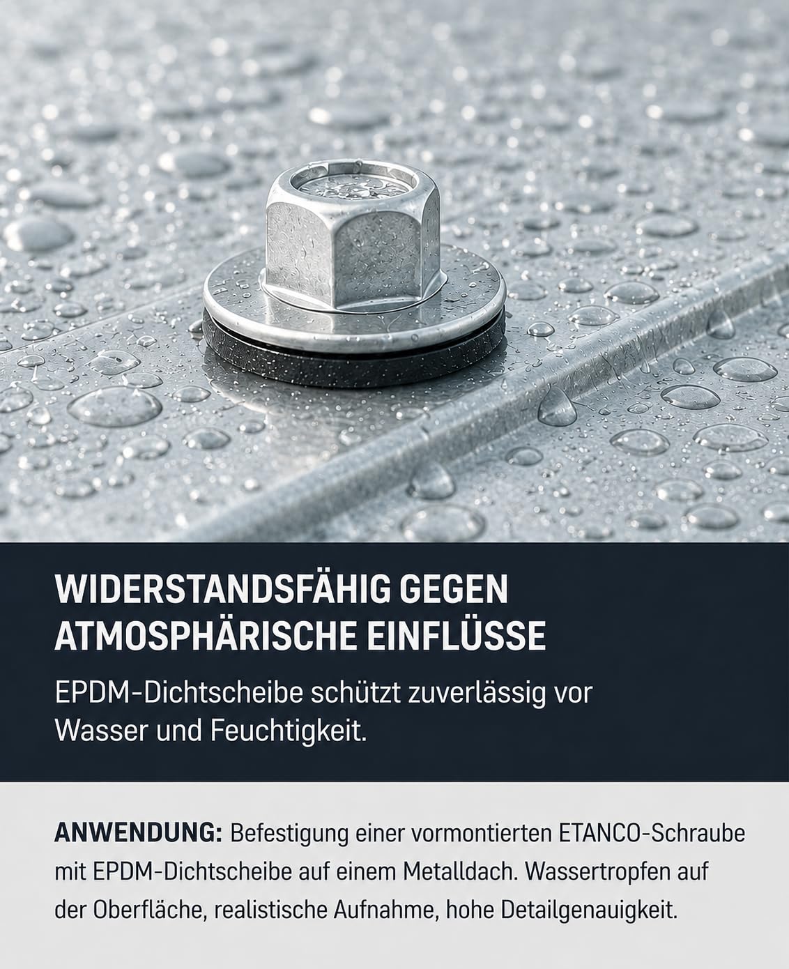 ETANCO GTR 12 SP A19 - Tornillo de doble rosca autoperforante para paneles sándwich sobre acero galvanizado EPDM Arandela ETA CE SW8 100 unidades (5,5/6,3 x 175 mm)