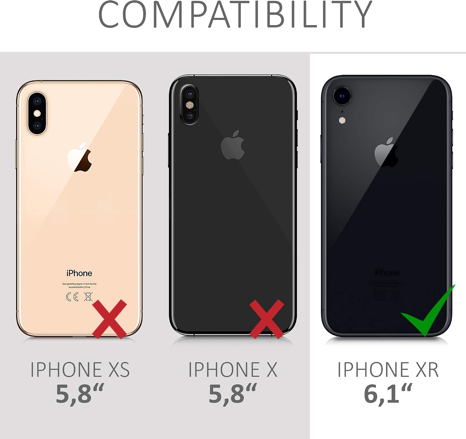 kwmobile Case Compatible with Apple iPhone XR - Soft TPU Phone Cover with Card Holder and Silicone Finish - Black