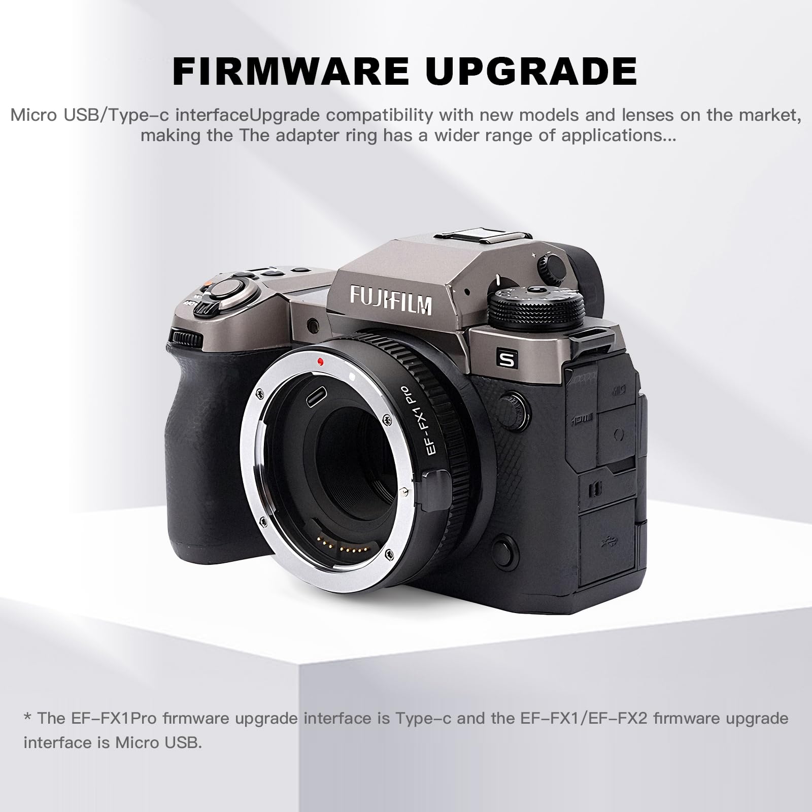 VILTROX EF-FX1 Pro Adattatore Lente Autofocus Elettronico EF-FX Adattatore AF per obiettivo Canon EF/EF-S a Fuji X Mount X-H1 X-T5 X-T4 X-T3 X-T30 X-T100 X-E3 X-S10 X-E4