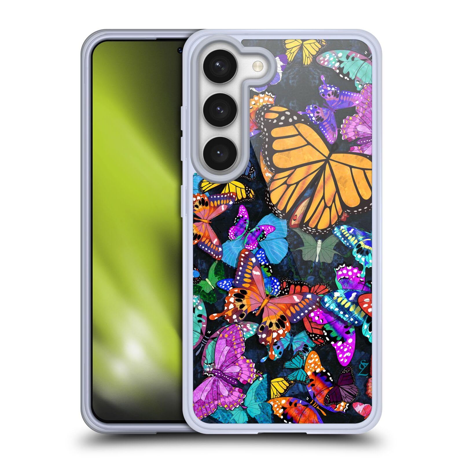 Funda mariposas Samsung S23 protectora carcasa tpu suave flexible 7