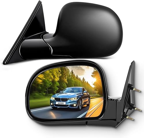 Miniatura 1 de SCITOO Espejo retrovisor lateral negro plegable manual izquierdo y derecho para Chevy Blazer S10 94-98 para GMC Jimmy S-15 Sonoma 96-98 para Isuzu