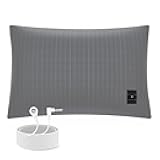 Grounding Pillow case, 10% Silver Fiber and 90% Organic Cotton Soft Organic Fabric Anti-Static Pillowcase Easy Care Ground Pillow Case for Better Sleep, Pain Relief (Queen, 20*30”, Gray)