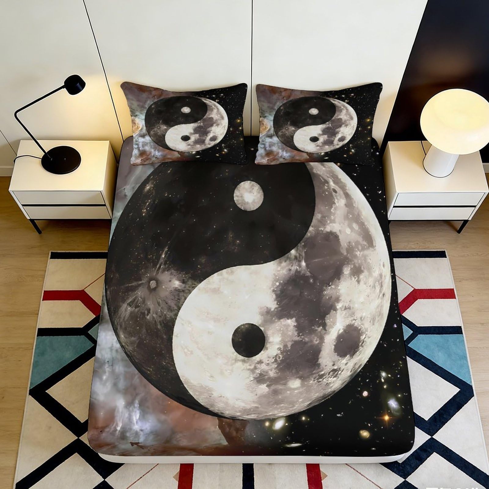 3D Printed Forest Wolf Fitted Sheet Microfiber Deep Pocket Non-Slip Bedding, Nature Wolf Mattress Fitted Cover Full Wrap for Bedroom Adult Teen Washable 120x200x25cm