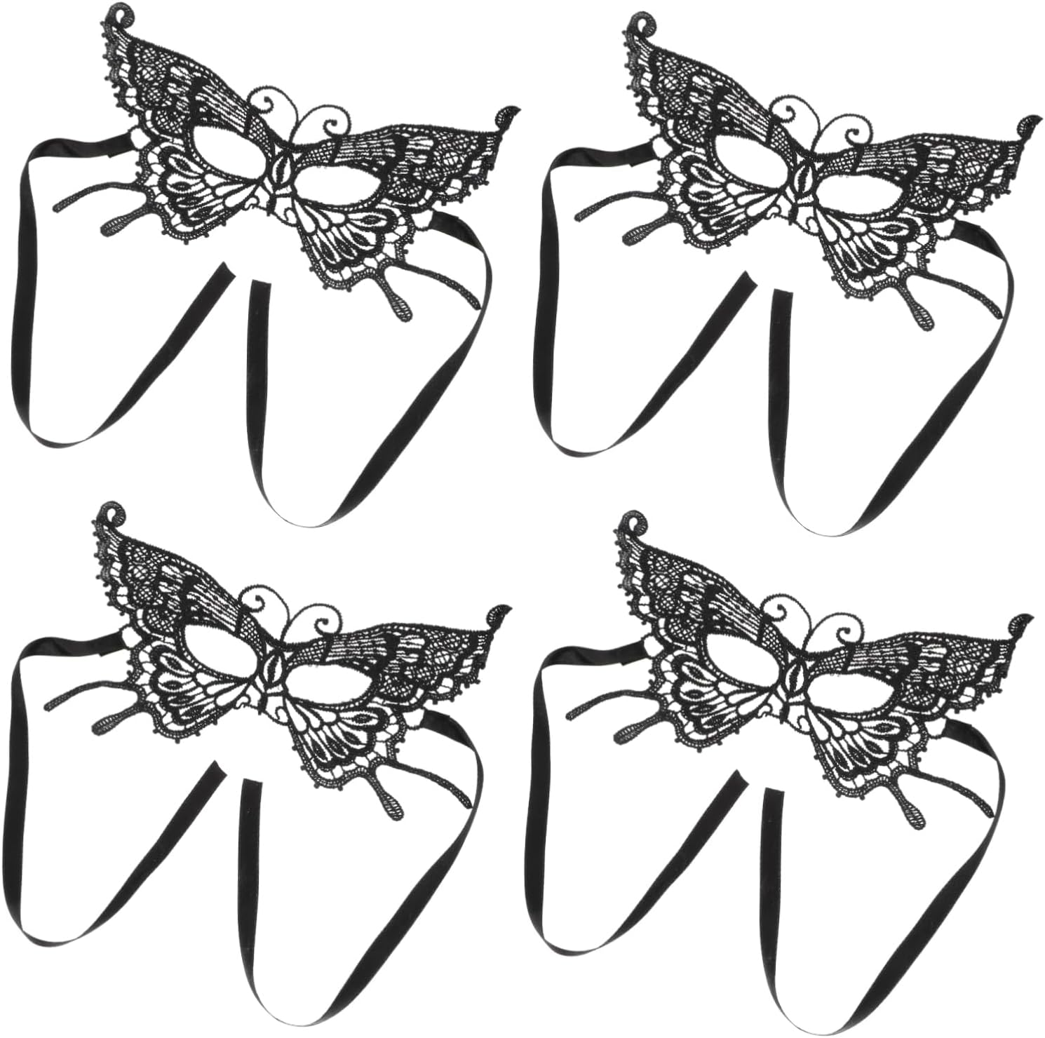 4pcs Masquerade Masks for Women Decorative Half Face Eye Masks for Halloween Parties Carnival and Fancy Dress Events