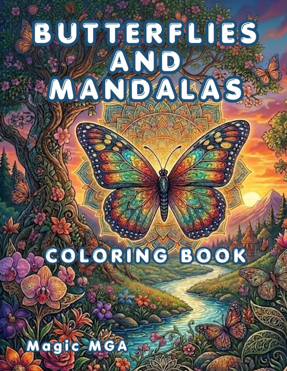 BUTTERFLIES AND MANDALAS: An Adult Coloring Book: In need of a creative break from stress? Discover 55 unique illustrations designed for relaxation. ... is your perfect companion to help you unwind.