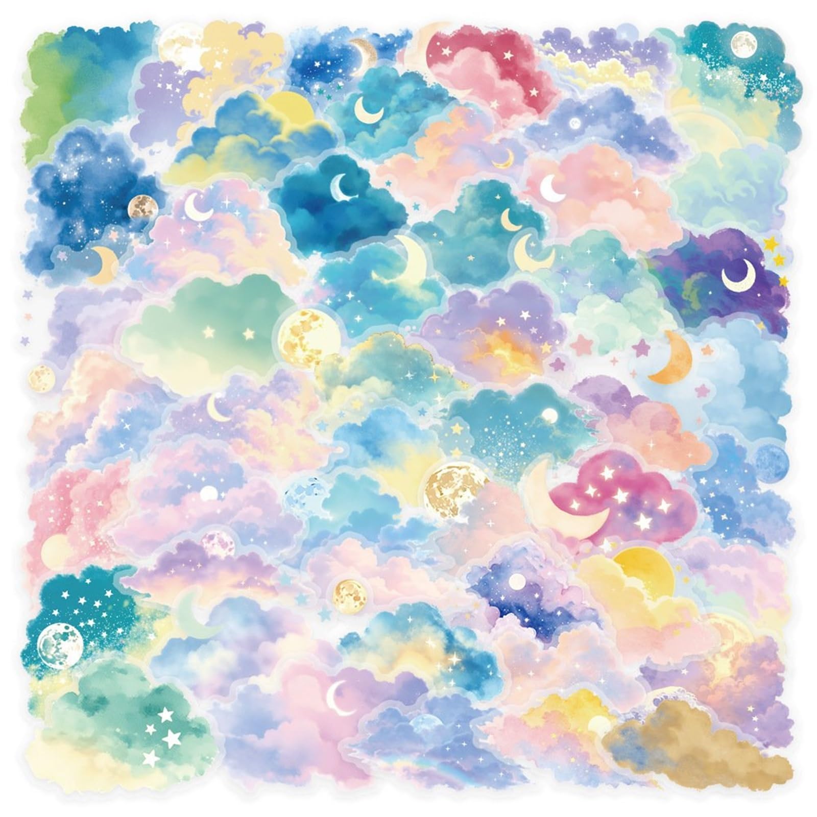 FGLFPXI 50-Pack Stickers Waterproof Decals for Notebook Luggage Guitar Stationery