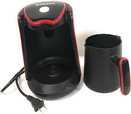 Miniatura 6 de MARADO Cafetera turca árabe griega máquina eléctrica de 110 V US PLUG 100% libre de BPA, capacidad de preparación de 1 a 4 tazas con tecnología Cook