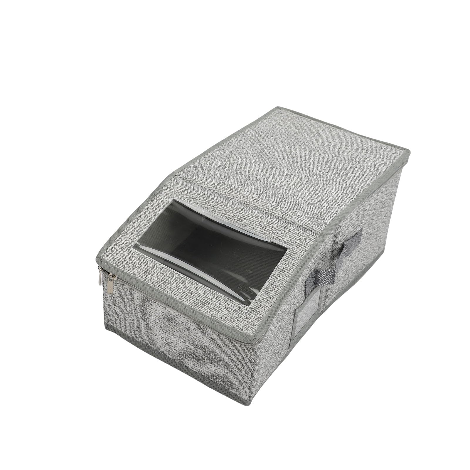 Organizzatore per Cappelli Impilabile Facile da Riporre Scatola Porta Cappelli con Doppia Cerniera Può Contenere Fino a 12 Materiale in Tessuto Non Tessuto Grigio (1PC)