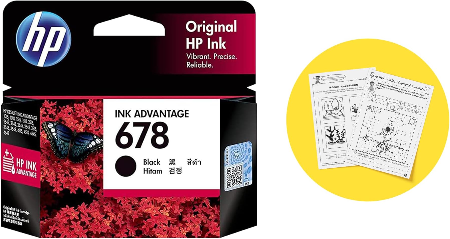 HP 678 Black Original Ink Advantage Cartridge