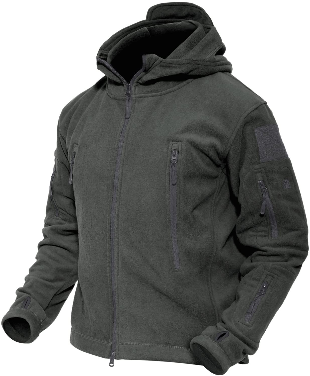 Magcomsen Men's Grey 'S Windproof Warm Military Tactical Fleece Jacket Xxl