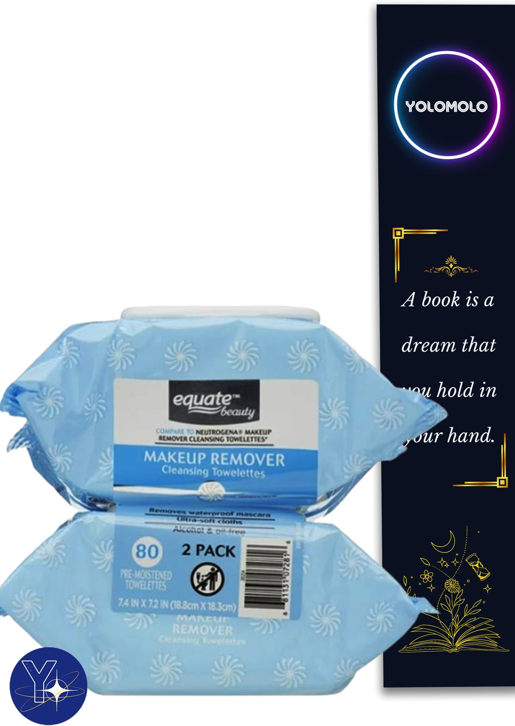 Equate Beauty Makeup Remover Cleansing Towelettes, 40 Count